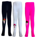 Kit com Meia Calça  40 Fios Lisos Com Desenhos Coloridas