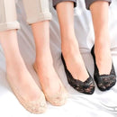 Meia Pé de Anjo Estilo Sapatilha Soquete Rendada