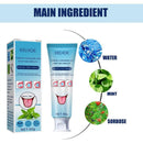 Tratamento contra o mau hálito, com gel de limpeza