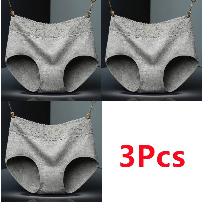 Calcinha Absorvente Seca e Suave em Algodão - Conjunto com 3Pçs